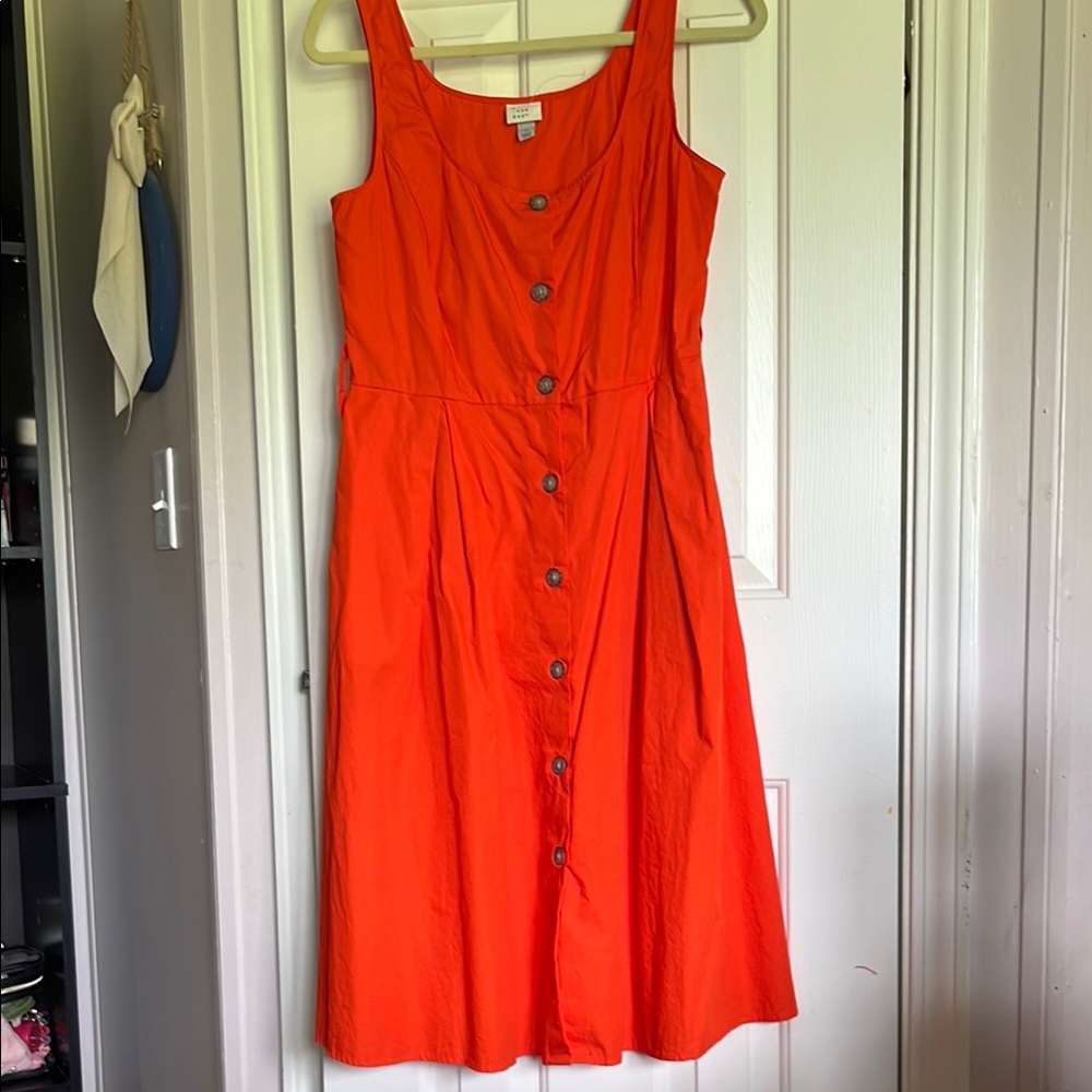 A New Day Orange Sleeveless Scoop Neck Sundress